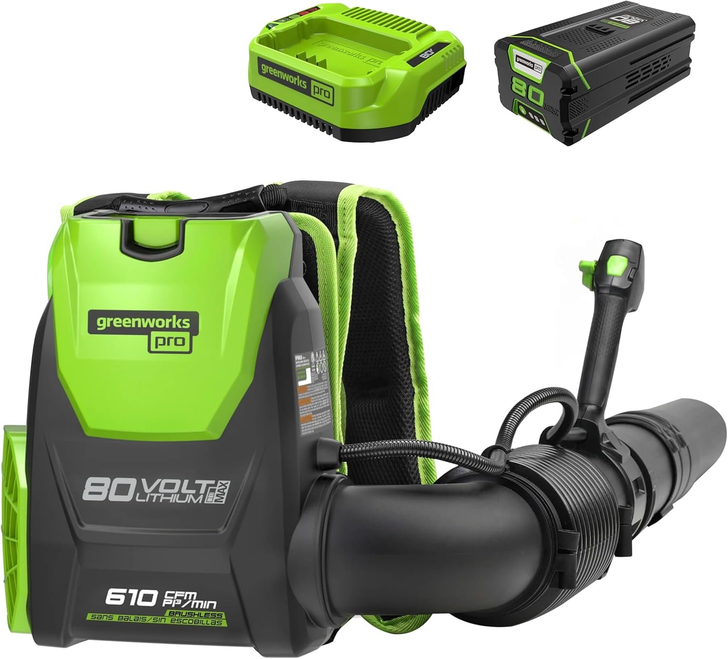 Greenworks 80V Cordless Brushless Backpack Blower